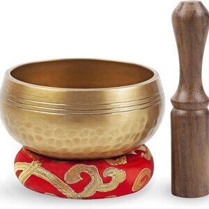 Tibetan Singing Bowl Set Handmade Meditation(1 Set(Any Color))